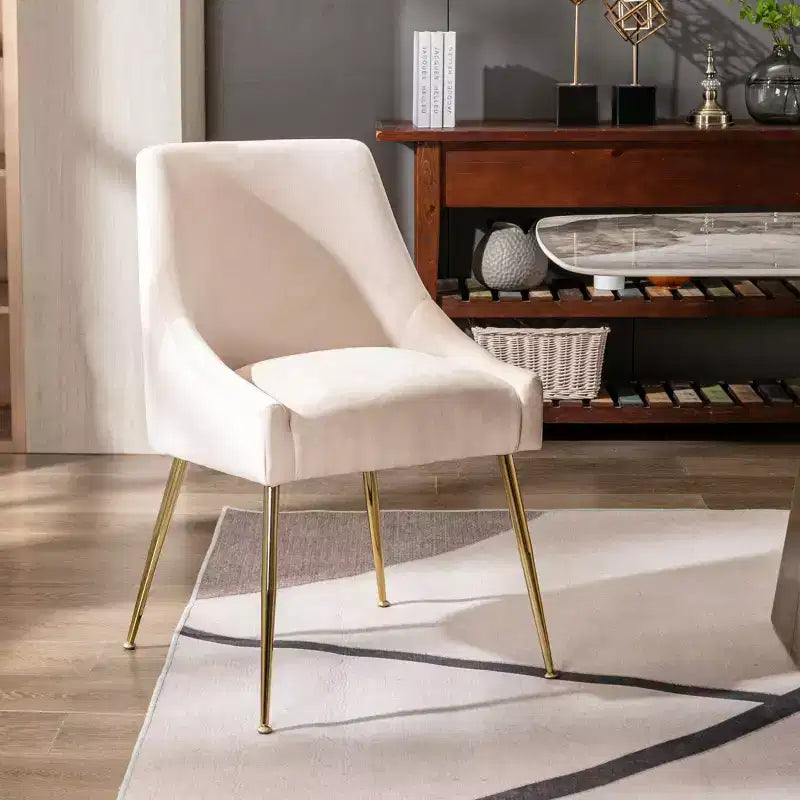 WestinTrends Sillón tapizado de terciopelo de alto rendimiento con patas de metal