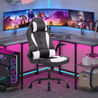 Silla FDW para videojuegos, silla de oficina, silla de escritorio con soporte lumbar, reposabrazos abatibles, reposacabezas
