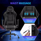 Silla para videojuegos FDW Racing, sillas para videojuegos con escritorio para computadora, cuero de PU, reposacabezas, soporte lumbar y asiento giratorio de 360 grados