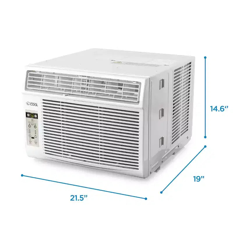 Acondicionador de aire de ventana COMMERCIAL COOL CWAM145W6C de 14,300, con control remoto y termostato ajustable, 14,500 BTU, blanco